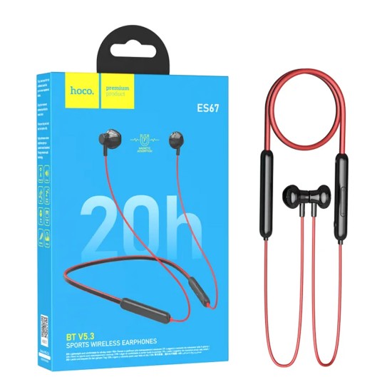 Hoco Neckband Earphones ES67 Perception Red